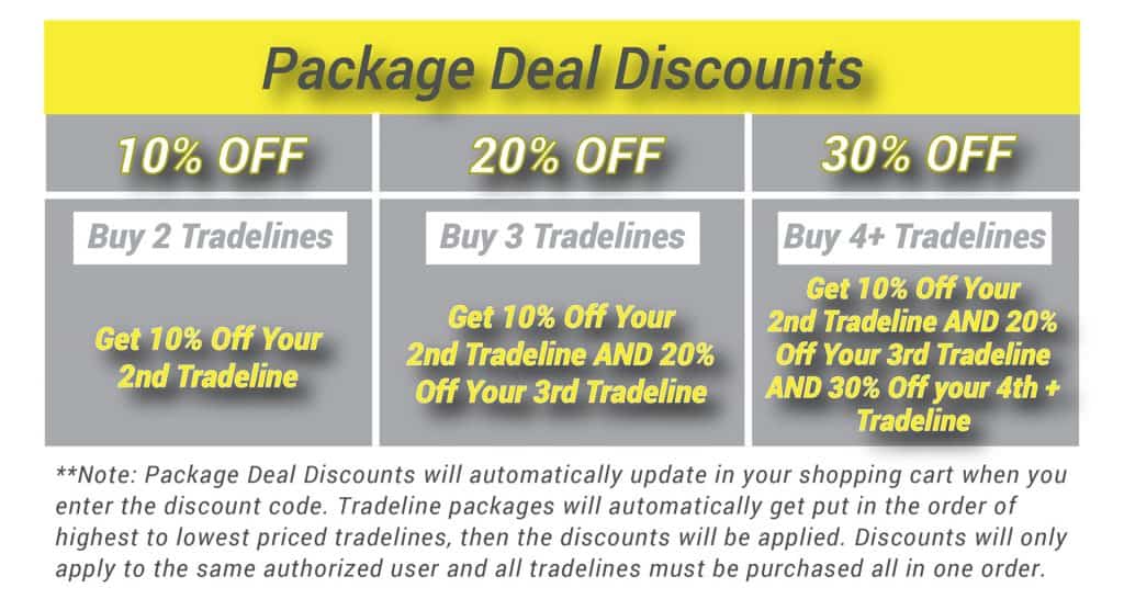 Tradeline Package Deal Discounts