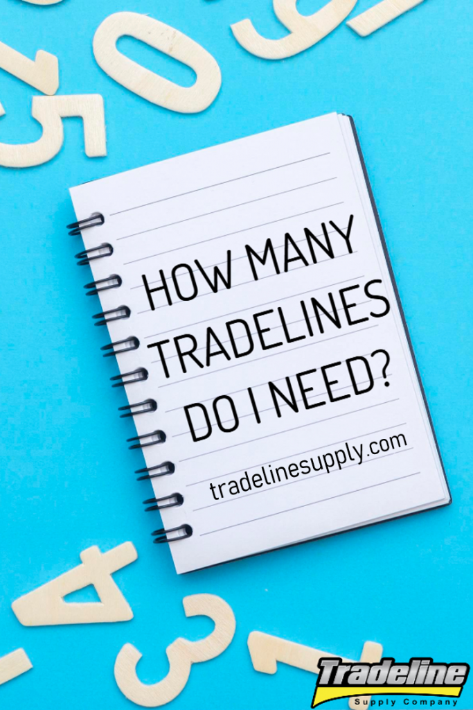 How Many Tradelines Do I Need? Pinterest graphic
