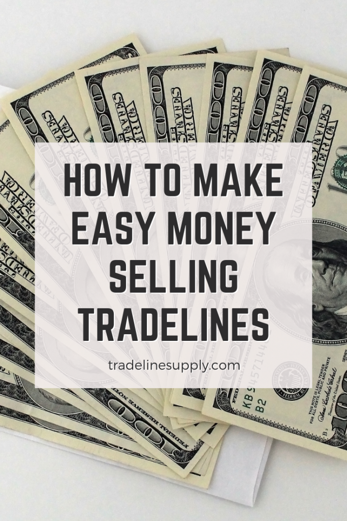 How to Make Easy Money Selling Tradelines Pinterest graphic