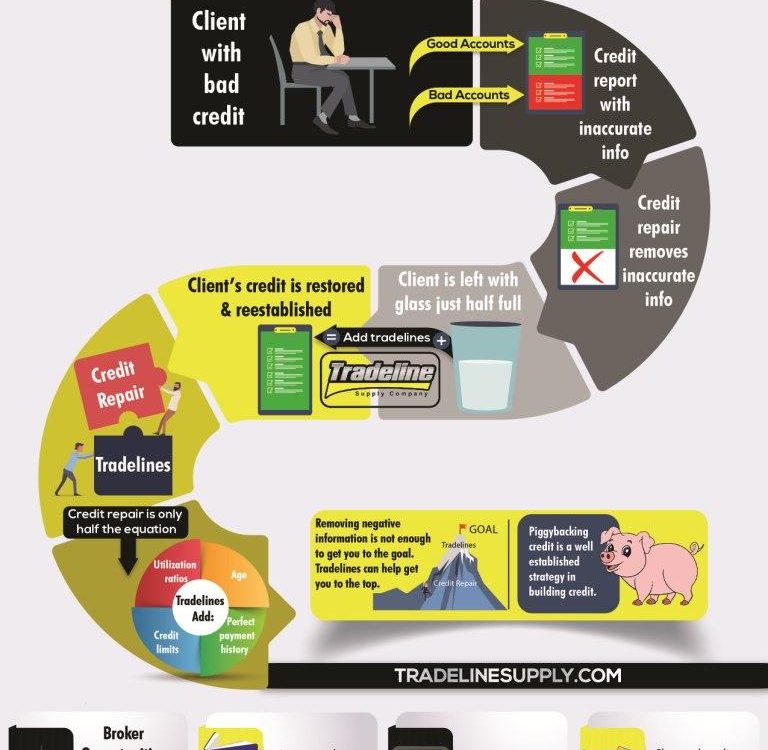 Credit Repair & Tradelines - Infographic