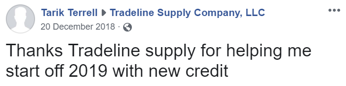 Tradeline Supply Company review