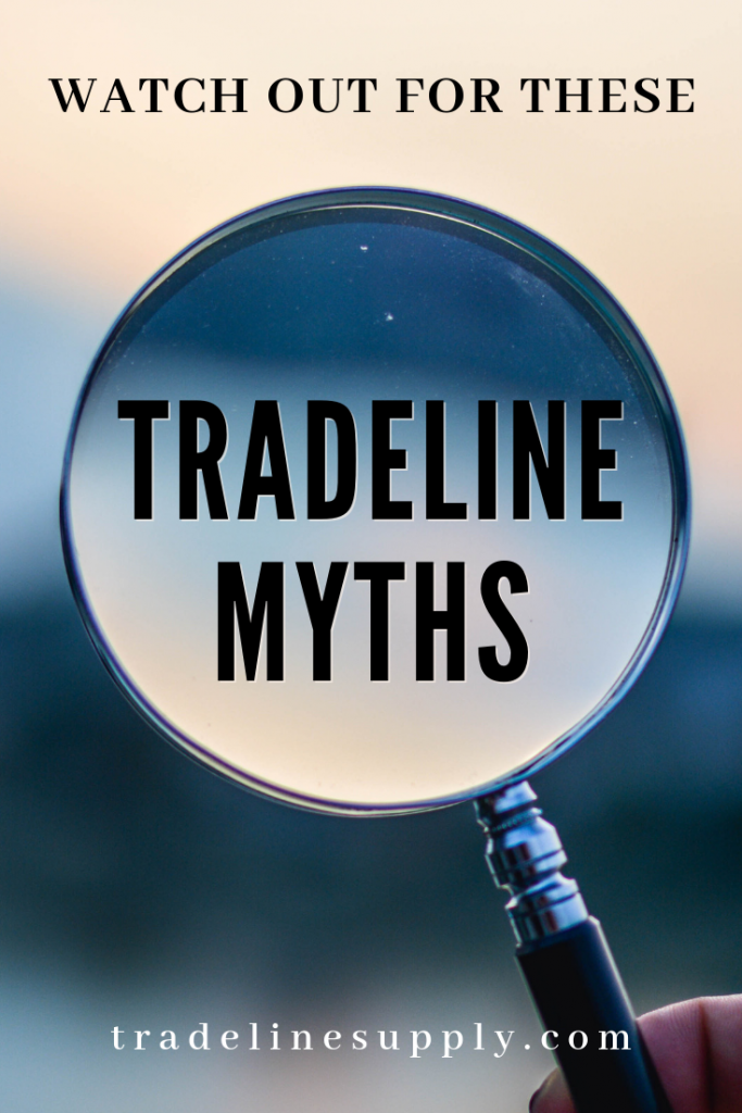 Tradeline Myths Pinterest graphic