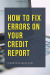 How To Fix Credit Report Errors | Tradeline Supply Company, LLC