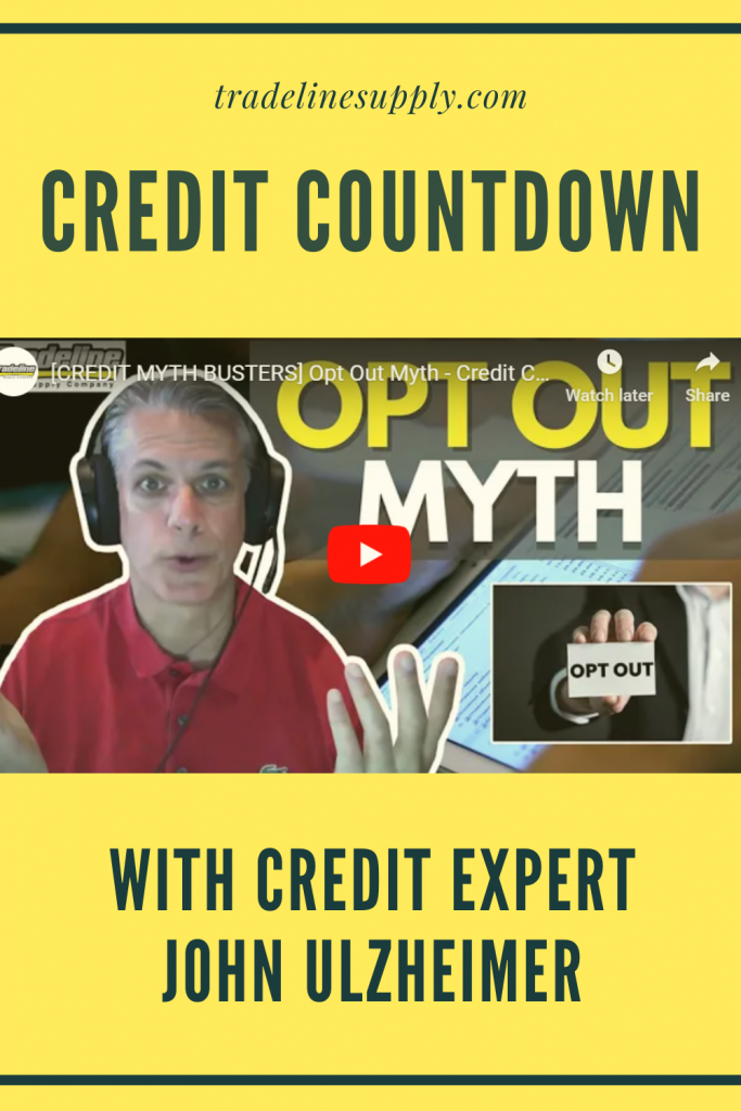 Mito de crédito Busting: The Opt Out Myth - Credit Countdown com o especialista em crédito do consumidor John Ulzheimer - Pinterest